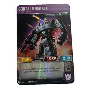 Transformers TCG Oversized Promo General Megatron Conqueror Of Cybertron Wave 3